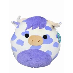 Squishmallows Conway Cow Purple White‎ Plush Kellytoy Soft Cuddle Pillow 16"